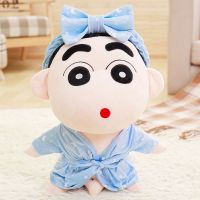 蜡笔小新公仔毛绒玩具抱枕可爱大号jj搞怪玩偶送女生情人节礼物|蓝色星月浴袍圆眼 全长55cm（多送一套衣服，可自选