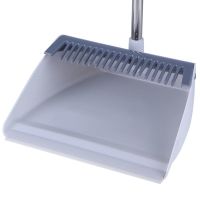 单个簸箕带刮齿加厚塑料家用笤帚簸箕扫把大号垃圾铲撮子|[加厚]锯齿浅灰