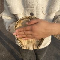 四川竹编筲箕圆簸箕手工竹篮竹筐水果篮鸡蛋篮沥水沥米家用刷把|普通款15*15cm