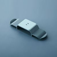 插头挂钩厨房墙壁挂粘胶粘钩免打孔墙上电源线防拔收纳固定器|浅蓝升级款2个装[可固定插座]