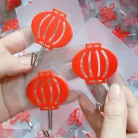 字挂钩 粘钩 红色中国结挂钩新年喜庆挂钩红中国结挂钩门|灯笼挂钩20个