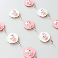 hellokitty卡通可爱少女创意木质粘胶挂钩墙壁门后免打孔挂钩|kt猫(混合) 10个装