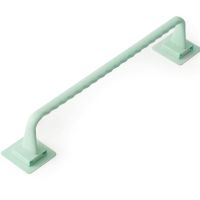 卫生间免打孔毛巾架浴室浴巾杆厨房抹布挂架粘贴简约挂拖鞋架子|北欧绿 短款1个装[使用25厘米]