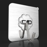 多功能加大挂钩钩粘胶免钉门后衣服挂钩浴室厨房墙壁墙上粘钩|小号拉丝[银色] 20个装[划算装]很多人选择这个