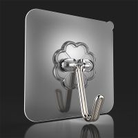 多功能加大挂钩钩粘胶免钉门后衣服挂钩浴室厨房墙壁墙上粘钩|小号磨砂[透明色] 30个装[超级省钱]疯抢中