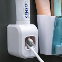 卫生间牙刷置物架牙刷架牙刷杯子刷牙杯套装壁挂免打孔漱口杯|[牙刷架]单个挤压器