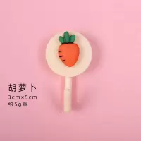 挂钩可爱创意免打孔无痕粘胶宿舍卧室浴室厨房门后墙美观粘钩|[浅粉胡萝卜]5个
