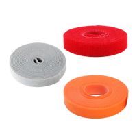 魔术贴理线器扎带电脑排插耳机数据充电源线网收纳整理捆绑固定器|3米*宽1.5厘米(红橙灰)各1米