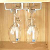 红酒杯架倒挂家用红酒架酒柜摆件高脚杯架欧式创意葡萄酒杯架悬挂|白色2槽长20Cm*22.5Cm