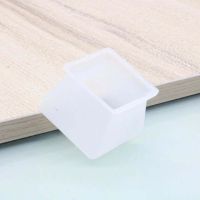 家用桌脚凳子脚垫保护套通用防滑耐磨椅子垫加厚硅胶桌角椅子|4个装 透明色【方形】