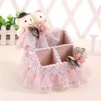 布艺多功能抽纸盒欧式桌面收纳盒家用客厅简约遥控器收纳纸抽盒|颜丽熊遥控器盒米色