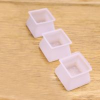 加厚硅胶椅子保护套凳子通用脚垫防滑耐磨家具桌脚套茶几腿垫|方形白[长宽3-4.5厘米内使用] 4个装