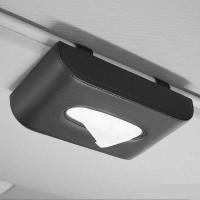 车载挂式纸巾盒遮阳板天窗车用创意汽车抽纸盒汽车内饰用品大全|黑色 无车标通用