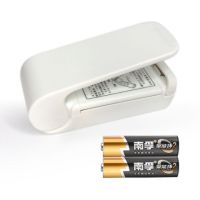 迷你便携式封口机日式家用小型塑料袋封口零食手压式密封器|白色新款封口机一个(送南孚电池两节)