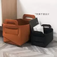 毛毡收纳筐 零食杂物玩具加厚手提收纳箱 可折叠脏衣服收纳篮大号
