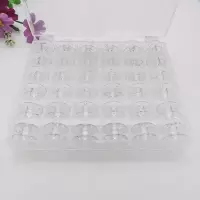 家用缝纫机配件梭芯盒子绕线含25个梭心带402线|36格梭芯空盒+36个空梭芯