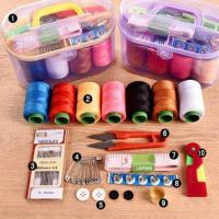 妈妈好帮手家用针线盒便携手动缝纫机线机针机线包穿针引线器|针线盒