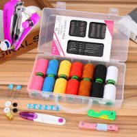 妈妈好帮手家用针线盒便携手动缝纫机线机针机线包穿针引线器|85件针线盒+缝纫机+5根缝纫机针