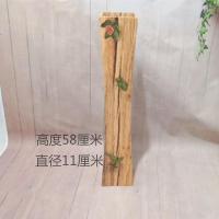 藤编铁艺简约仿陶瓷花瓶客厅干花插花落地大树脂北欧装饰花器摆件|红花裂纹精品木质