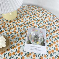 ins风格子碎花桌布绒布少女学生书桌布垫拍照背景布餐桌茶几|ins小橘子 40*60CM(小盖巾)