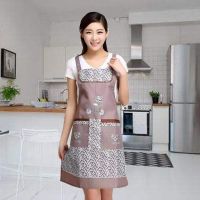 围裙家用厨房女士围腰防油防污韩版时尚工作服围兜做饭围裙反穿衣