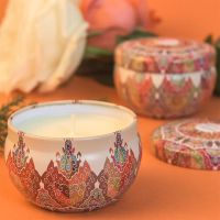 ins香薰蜡烛少女心浪漫蜡烛香薰无烟精美礼盒结婚伴手礼|波西米亚风:橙子香95g