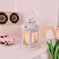 ins梦幻手提烛台少女心香薰蜡烛台浪漫烛光晚餐道具灯装饰品|星星手提烛台[送1个电子蜡烛]