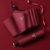 简约雨伞晴雨两用创意商务uv黑胶防晒防紫外线太阳伞男女遮阳伞