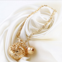 花千骨宫铃钥匙扣复古中国风挂件情侣镂空金属铃铛包包挂饰钥匙链|宫铃手链[金色] 礼盒装