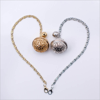 花千骨宫铃钥匙扣复古中国风挂件情侣镂空金属铃铛包包挂饰钥匙链|宫铃手链[金+银]2个装 礼盒装