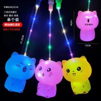 中秋节日手提灯笼儿童玩具发光音乐旋转彩灯笼古风元宵小礼物|猫咪存钱罐手提灯笼(送电池)不带音乐