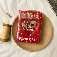 ins三寸拍立得相册3寸宝丽来追星影集收纳名片卡片小卡收纳册|红色 可放64张