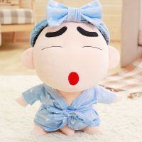 蜡笔小新公仔毛绒玩具抱枕可爱大号jj搞怪玩偶送女生情人节礼物|蓝色星月浴袍眯眼 全长1米(多送一套衣服,可自选