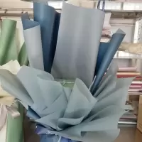 免包装花束壳 鲜花包装纸包花花束包装材零食花束全套包装|花桶款蓝色