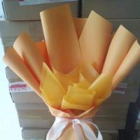 免包装花束壳 鲜花包装纸包花花束包装材零食花束全套包装|花泥纯橘色