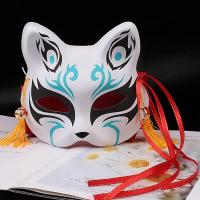 狐狸面具同款古风面具女日式萤火之森仙女半脸万圣节道具|丝带款-兰韵-6