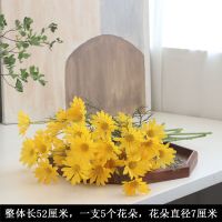 家居雏菊洋甘菊非洲菊波斯菊仿真花菊花人造绢花家居客厅|黄色 5只