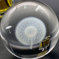 发光3d四叶草蒲公英银河水晶球送朋友同学毕业闺蜜创意生日礼物|蒲公英A款 60MM七彩水晶底座
