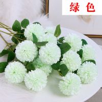 假花仿真花装饰客厅干婚庆家居卧室房间餐桌摆件塑料插花|3头蒲公英绿色5支
