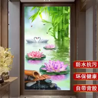 3d玄关自粘墙贴画大自然风景过道走廊背景墙装饰画防水防潮壁画|玄关6005款式 超大宽120cmX高240cm