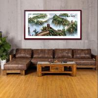 墙贴字画书法山水画天道酬勤自粘贴画书房办公室客厅装饰画墙贴纸|万里长城 50x120cm