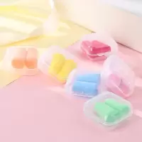 硅胶耳塞防噪音耳塞睡觉睡眠隔音降噪打呼噜止鼾宿舍|红色(送盒子) 软海绵款买二送一3对(发6只)