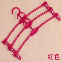 全新塑料可弯折软料文胸内衣夹内裤架袜夹服装店晾晒衣架|(软料内衣夹)-红色10个装