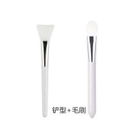 硅胶面膜刷涂抹涂面膜刷子硅胶泥膜发膜刷软毛面部化妆工具脸部|铲型硅胶刷+软毛刷