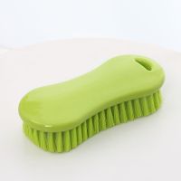 随机色鞋刷子洗衣刷软毛清洁洗鞋家用衣服长柄塑料小板刷|软毛款-大号刷-3只