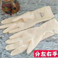 一次性白牛筋乳胶手套劳保防水耐磨水产家务出海采摘实验橡胶手套|7.5号L20双