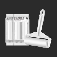 粘毛器可撕式滚筒卷纸毡滚衣服去毛家用衣物粘尘黏毛刷沾毛|1手柄+5卷纸/共300撕 16CM拼色-粉红色