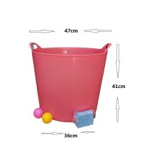 大号儿童洗澡桶儿童沐浴桶中大童洗澡盆家用加厚塑料宝宝泡澡桶|粉色大号(0-5岁)