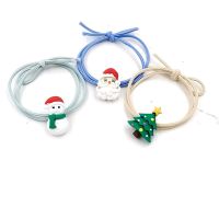圣诞老人麋鹿发圈小皮筋可爱头绳送男友闺蜜韩版皮套学生森系发绳|3件套(圣诞系列)