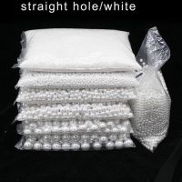 abs直孔无孔仿珍珠散珠配饰美甲3-20mm假珍珠diy配件|纯白直孔送线 5mm300颗